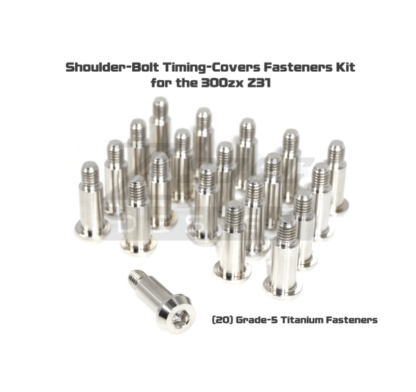 ZSPEC Shoulder-Bolt Timing Covers Fastener Kit for '84-89 Nissan 300zx Z31, Titanium