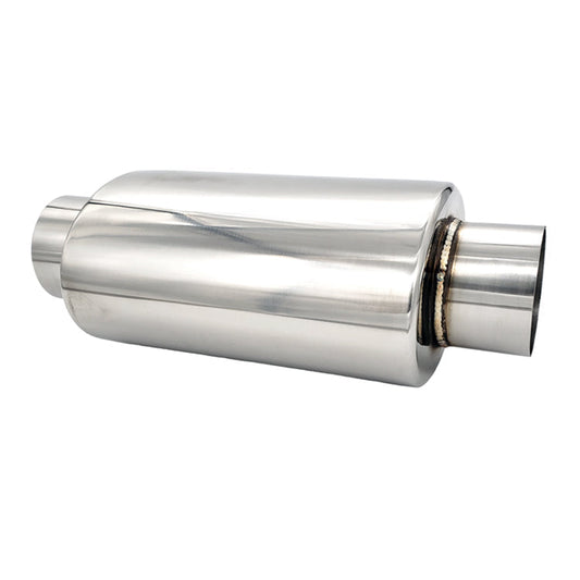 Ultra Quiet Resonator - 2.250" Inlet/Outlet x 13.75" Long - 304 Stainless