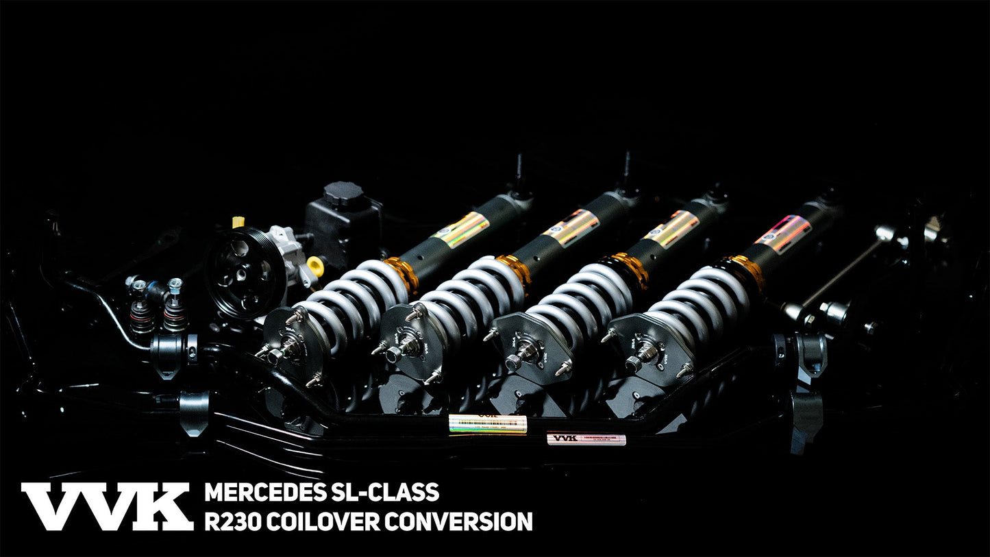 Mercedes SL55 AMG R230 Coilover Conversion Kit with Adjustable Sway Bars and Power Steering