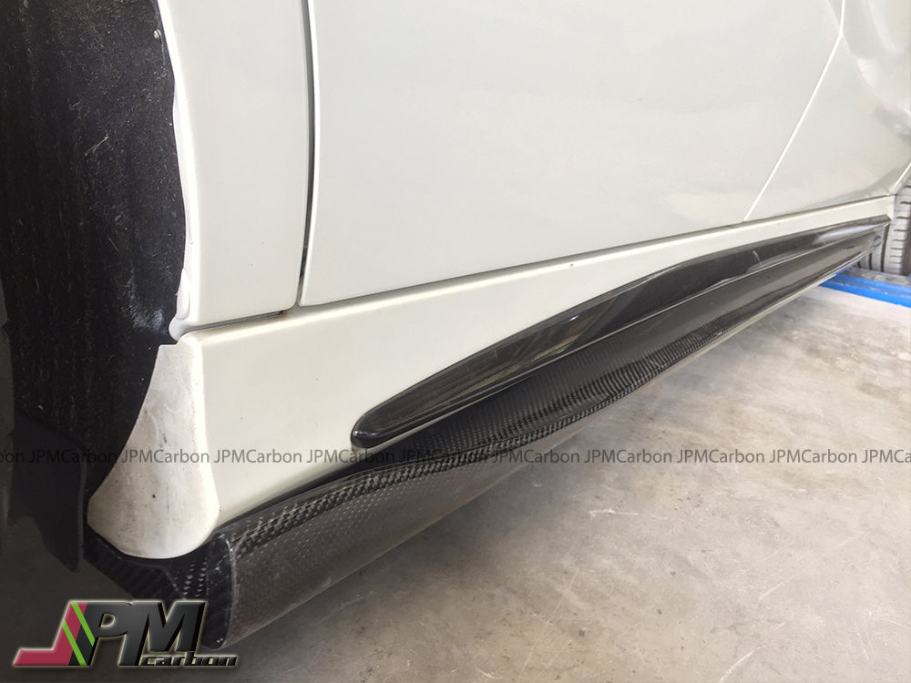 RZ Style Carbon Fiber Side Skirt Expansion Lips for FOR 2013-2018 Mercedes-Benz W117 CLA-Class with AMG Sport Package & CLA45 Only