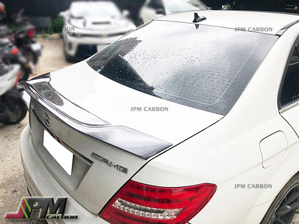 [JPMCarbon] R Style Carbon Fiber Trunk Spoiler Fits For 2008-2014 Mercedes-Benz W204 C-Class Sedan