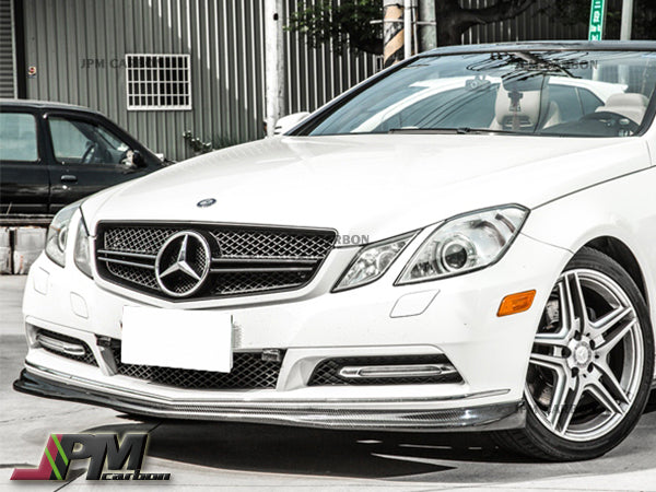 [JPMCarbon] DP Style Carbon Fiber Front Bumper Add-on Lip Fits For 2010-2013 Mercedes-Benz C207 Pre-facelift E-Class with Standard Package Only