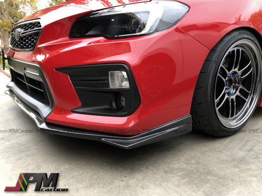 [JPMCarbon] STI Style Carbon Fiber Front Bumper Add-on Lip Fits For 2018-2021 Subaru WRX / STI Only