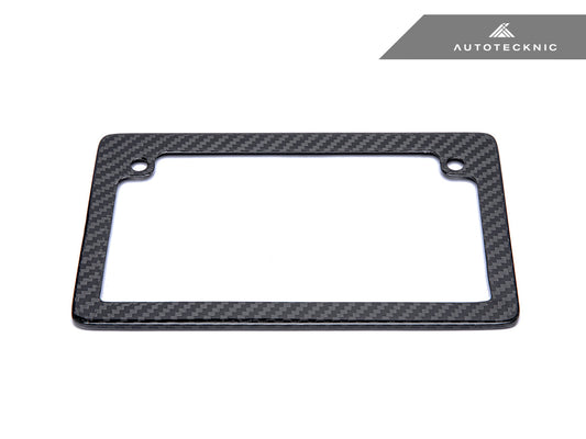AutoTecknic Dry Carbon Fiber Motorcycle License Plate Frame