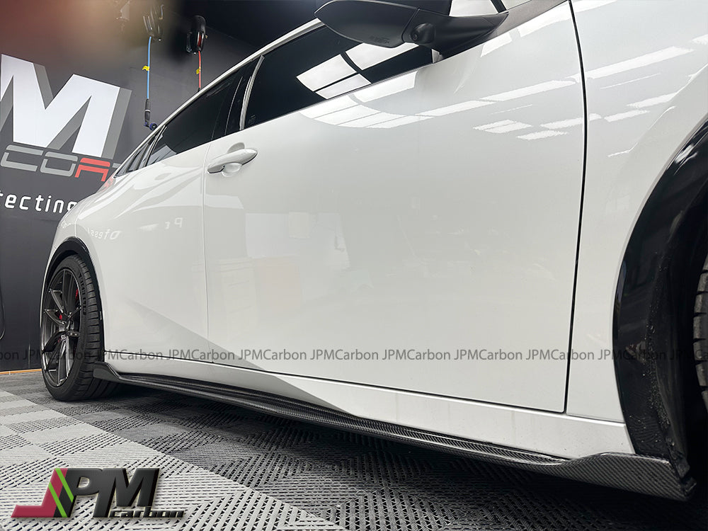 [JPMCarbon] SB Style Carbon Fiber Side Skirt Add-on Lips Fits For 2023-2026 Toyota PRIUS PHEV XW60