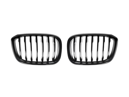 AutoTecknic Glazing Black Front Grille Set - BMW G01 X3 | G02 X4 Pre-LCI