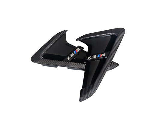 AutoTecknic Dry Carbon Gloss Black Fender Trim Set - BMW F97 X3M | F98 X4M