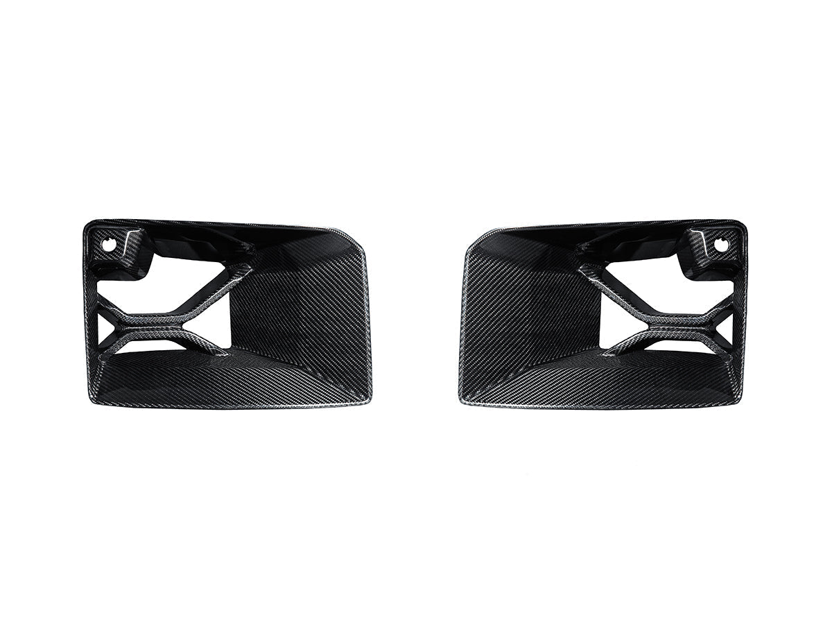 AutoTecknic Dry Carbon Podium Front Bumper Lower Vent Set - BMW G87 M2