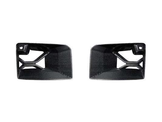 AutoTecknic Dry Carbon Podium Front Bumper Lower Vent Set - BMW G87 M2