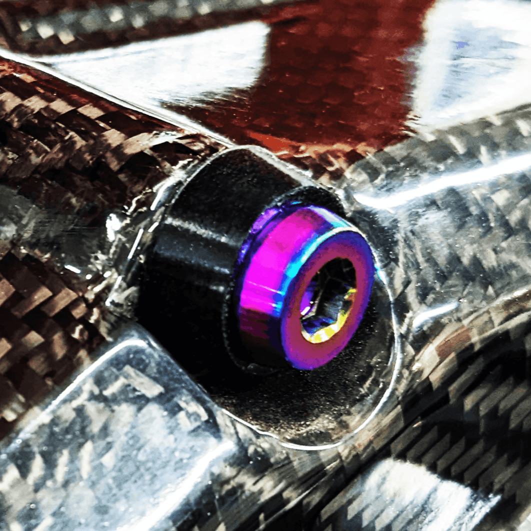 ZSPEC Shoulder-Bolt Timing Covers Fasteners w/ Bushings, Nissan 300zx Z32, Titanium