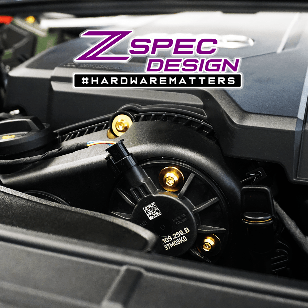 ZSPEC "Stage 2" Dress Up Bolts® Fastener Kit for '18-23+ Audi A5 8W6 2.0L, Titanium