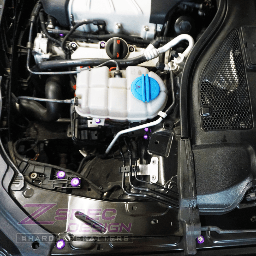 ZSPEC "Stage 3" Dress Up Bolts® Fastener Kit for '12-18 Audi A7 4G8 3.0L, Stainless & Billet