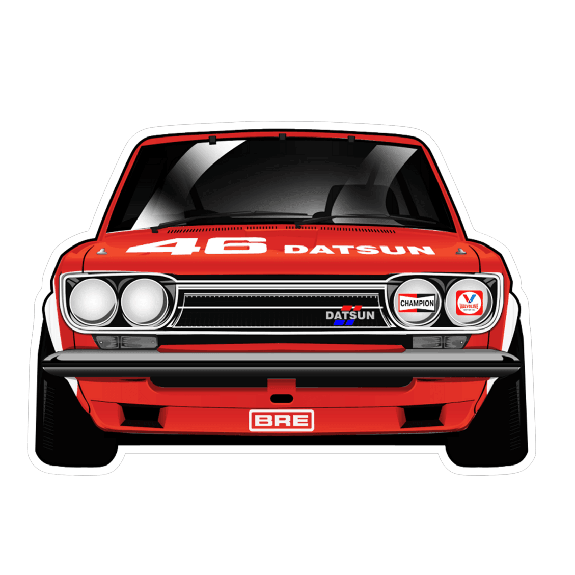 Datsun 510 #46 Race Car Vinyl Decal / Sticker, ZSPEC Design