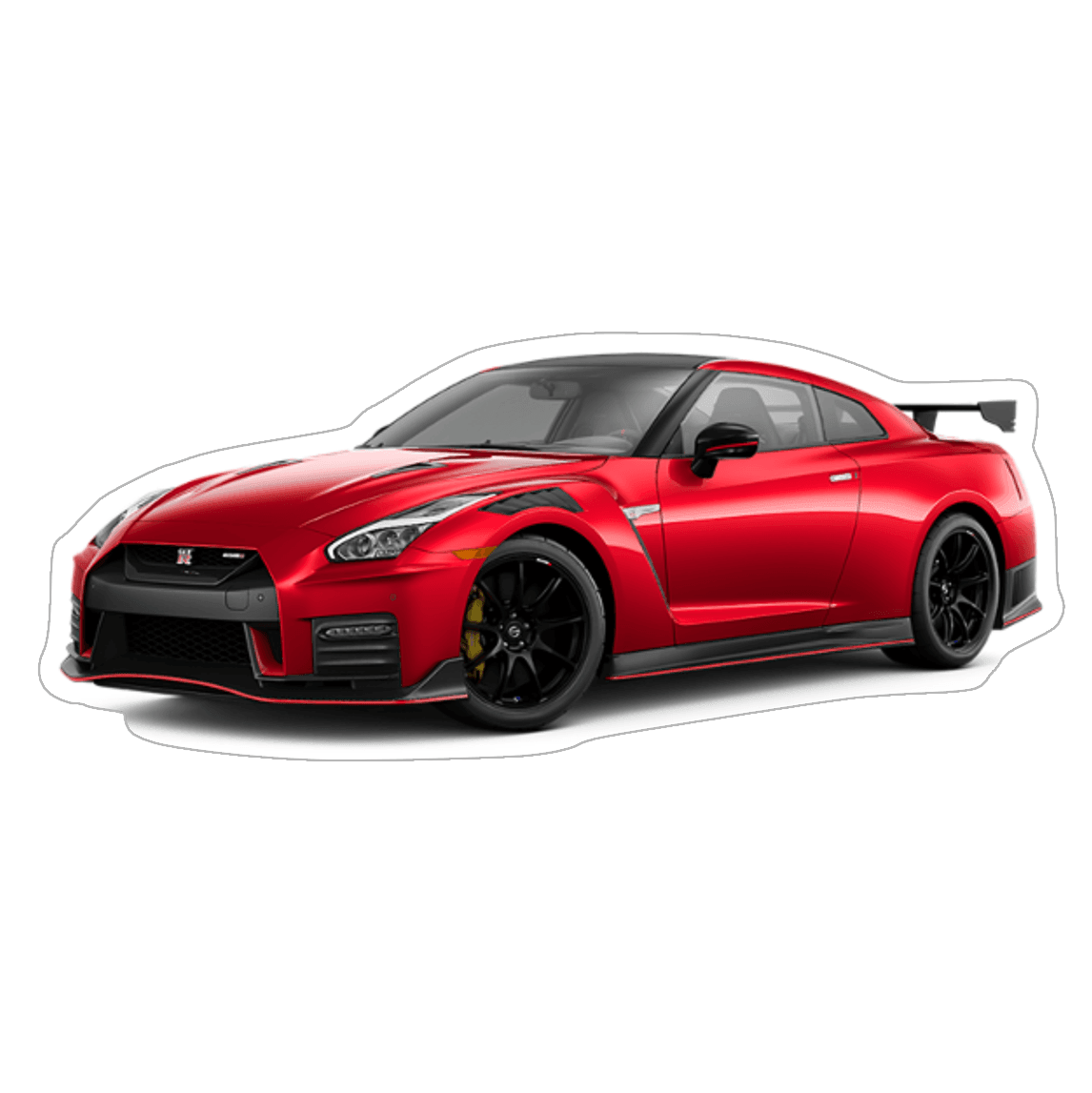 Nissan GTR R35 Red Car Vinyl Decal / Sticker, 4.8" x 2"