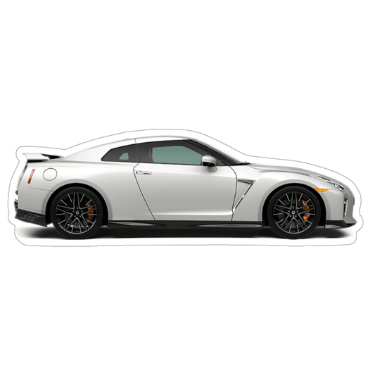 Nissan GTR R35 White Car Vinyl Decal / Sticker, 4.9" x 1.6"