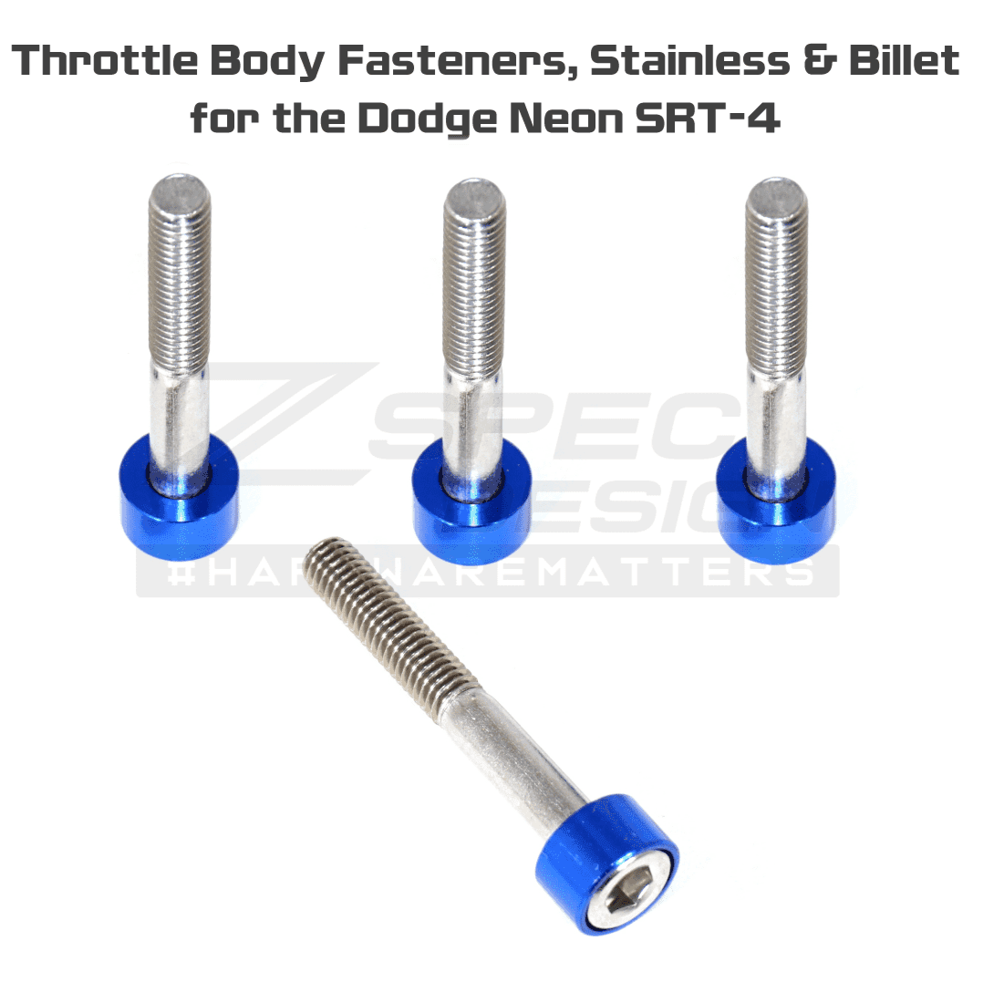 ZSPEC Throttle Body Fasteners for '03-05 Dodge Neon SRT-4, Stainless & Billet