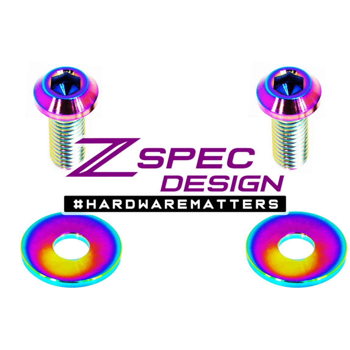 ZSPEC Fuel Door Fasteners/Hardware Kit for Nissan Z32 300zx, Titanium