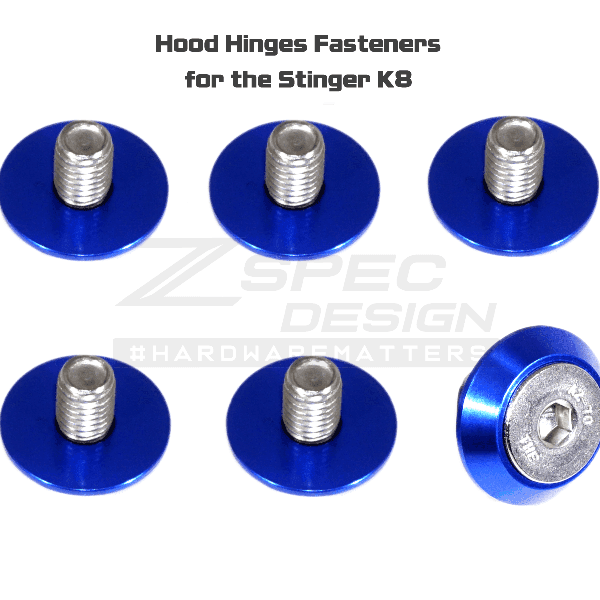 ZSPEC "Stage 3" Dress Up Bolts® Fastener Kit for '18+ Kia Stinger GT K8, Stainless & Billet