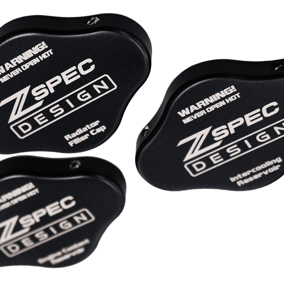 ZSPEC Fluid Reservoir Cap Covers Set for '23+ Nissan Z RZ34, Billet, 3 Caps