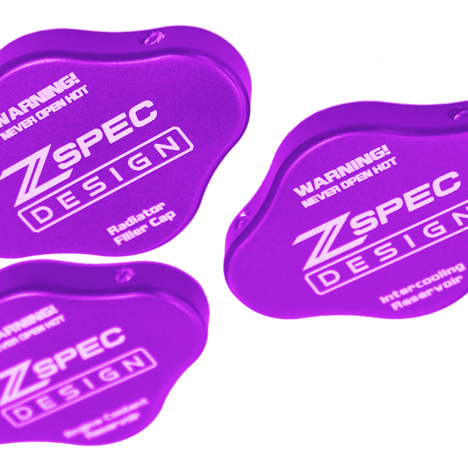 ZSPEC Fluid Reservoir Cap Covers Set for '23+ Nissan Z RZ34, Billet, 3 Caps