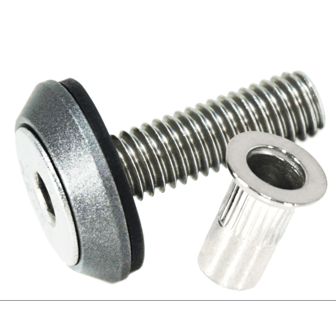 ZSPEC Body Kit Fastener, Low-Profile M5x20mm, Stainless & Billet, w/Rivet Nut, per Each
