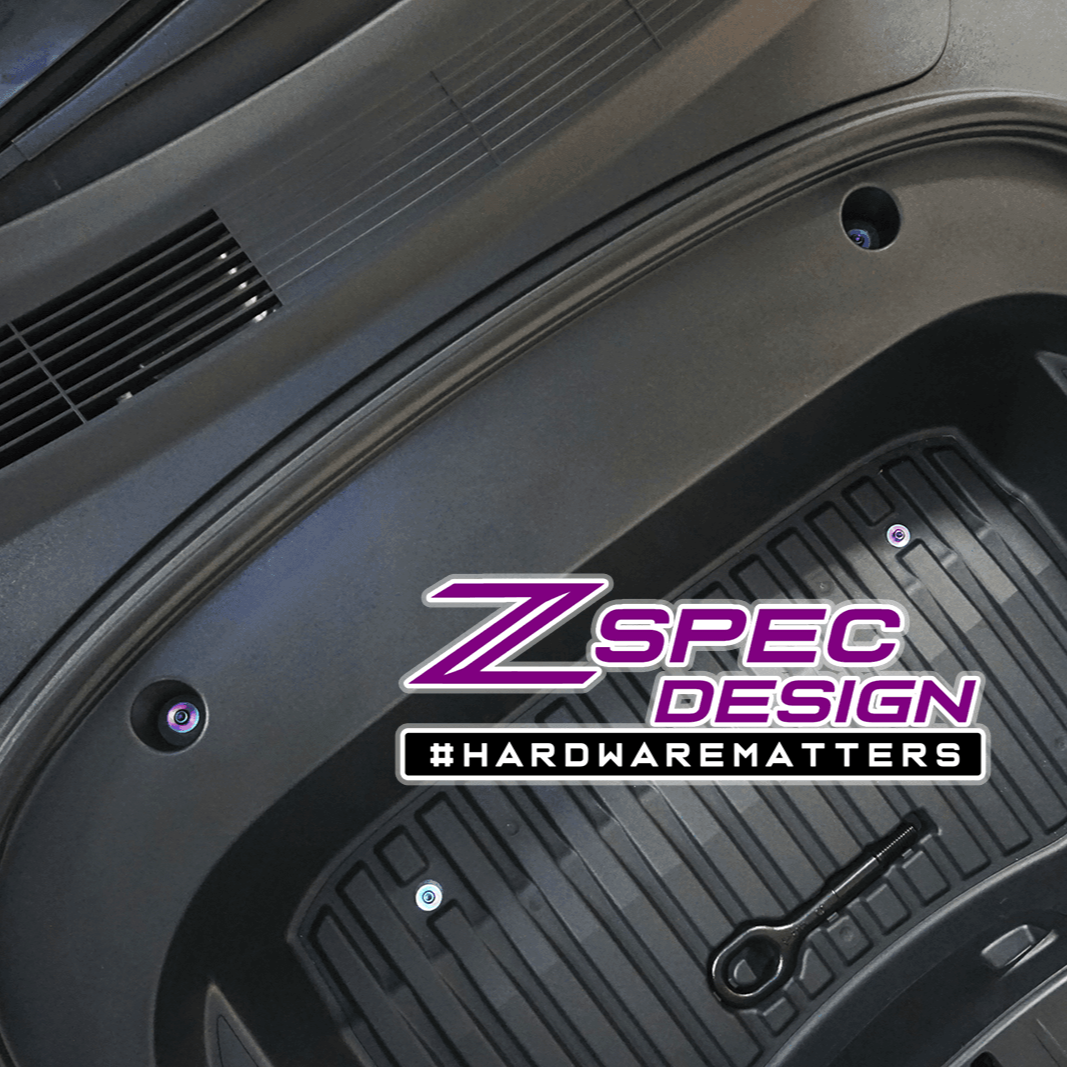ZSPEC "Stage 2" Dress Up Bolts® Fastener Kit for the Tesla Model 3, Grade-5 Titanium