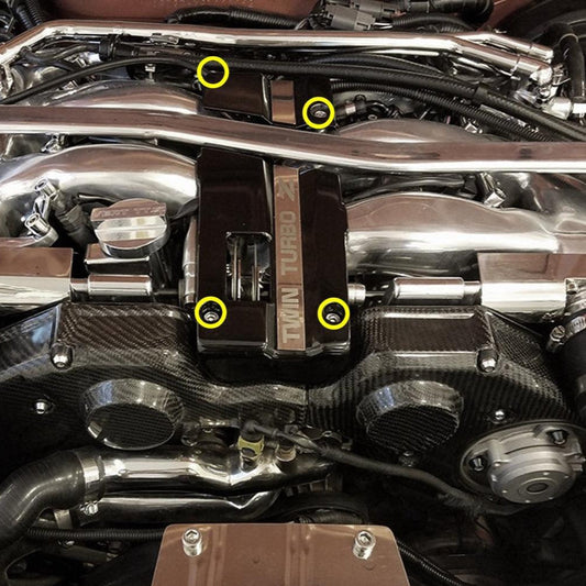 ZSPEC Throttle Cable Cover Fasteners for '90-96 Nissan 300zx Z32, Stainless & Billet