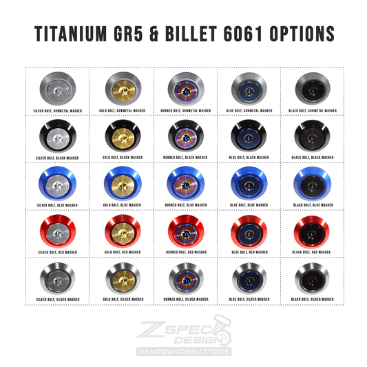 ZSPEC Interior Dress Up Bolts® Fastener Kit for 21+ Ford Bronco 2.7L, Titanium & Billet