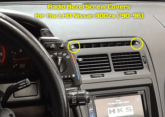 ZSPEC LHD Radio Bezel Top Screw Cover for '90-96 Nissan 300ZX, Left/Right Pair