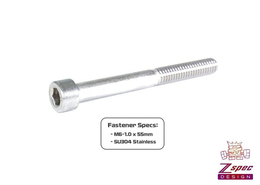 ZSPEC M6-1.0x55mm Socket-Cap SHSC Fasteners, Stainless, 10-Pack