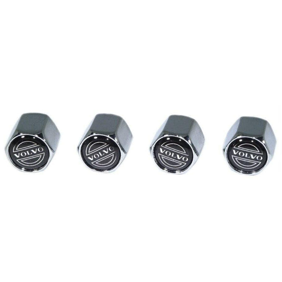 Chrome Valve Stem Tire Caps, Style: Volvo