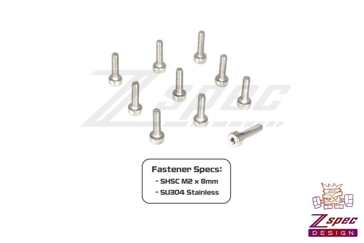 ZSPEC M2-0.4x8mm Fasteners, SHSC, Stainless SUS304, 10-Pack