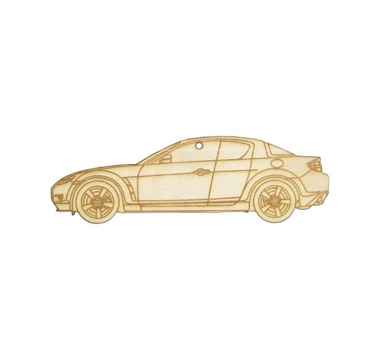 ZSPEC Laser-Engraved Wood Ornament, Style: Mazda RX8, Birch