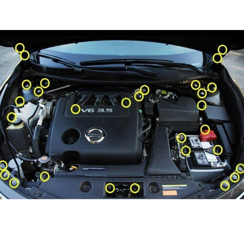 ZSPEC "Stage 3" Dress Up Bolts® Fastener Kit for '07-12 Nissan Altima, Stainless & Billet