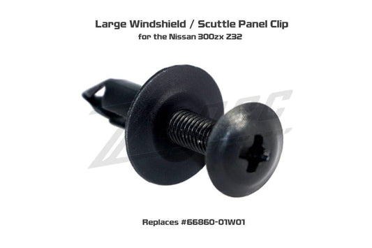 ZSPEC OEM-Style Cowl/Scuttle Panel Plastic Clip, Larger Round, for 90-96 Nissan 300zx