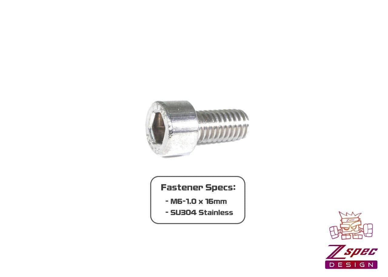 ZSPEC M6-1.0x16mm Socket-Cap SHSC Fasteners, SUS304 Stainless, 10-Pack