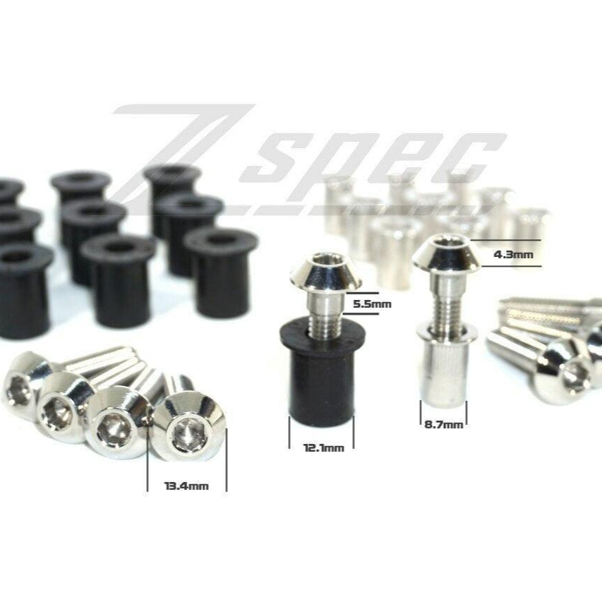 ZSPEC M6x25mm Titanium Shank/Shoulder Bolts, Well or Rivet Nuts, 10-Pack