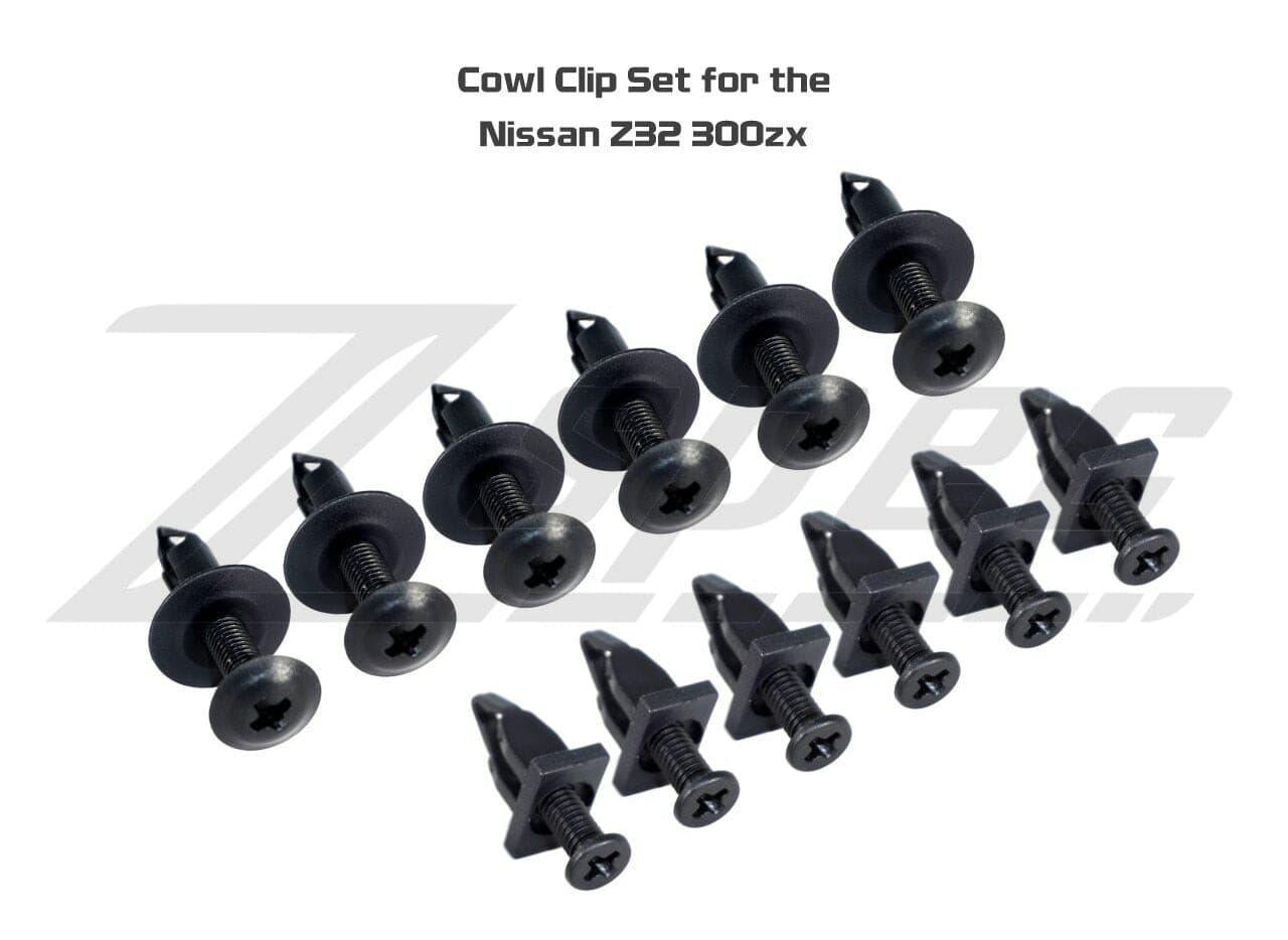 ZSPEC OEM-Style Cowl/Scuttle Panel Plastic Clip Set for '90-96 Nissan 300zx Z32