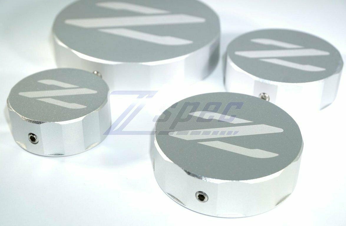 ZSPEC Reservoir Cap Cover Set (BMC, CMC, PS, CO) for Nissan Z32 300zx, Billet Aluminum