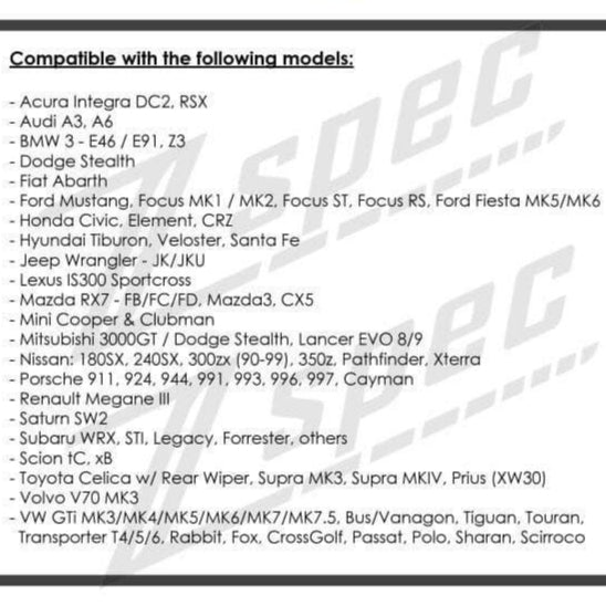 ZSPEC 44mm Rear Wiper Hole-Cover/Cap/Plug, Weatherproof, Billet, Silver Finish