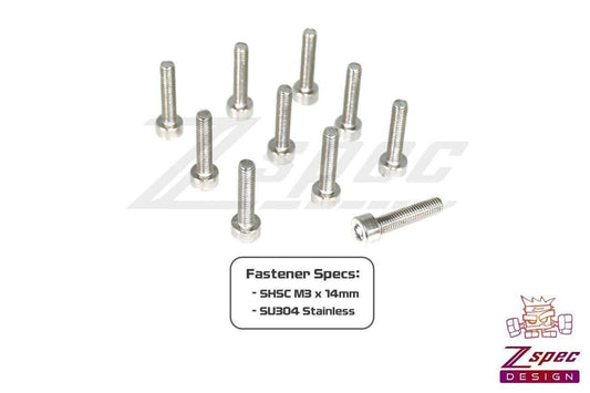 ZSPEC M3-0.5x14mm Fasteners, SHSC, Stainless SUS304, 10-Pack