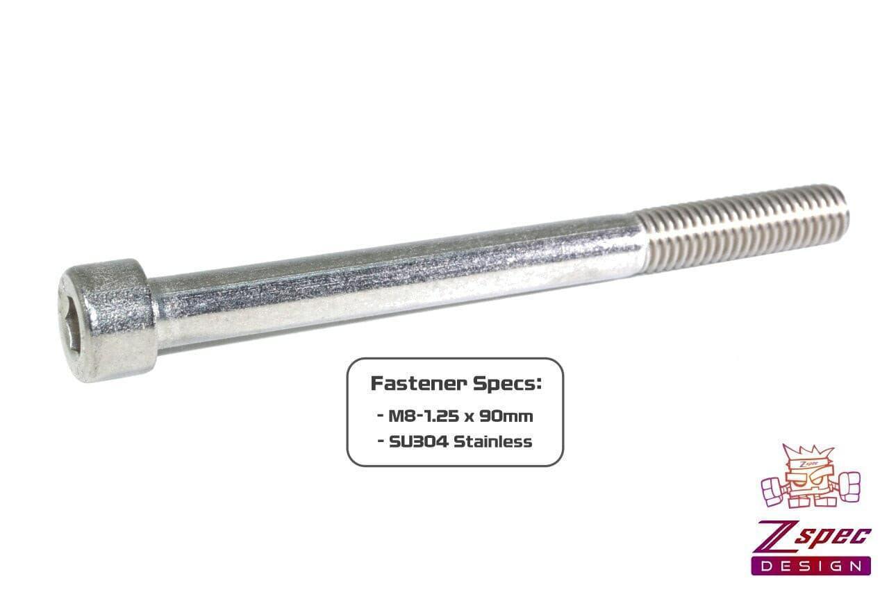ZSPEC M8-1.25x90mm Socket-Cap SHSC Fasteners, Stainless, 10-Pack