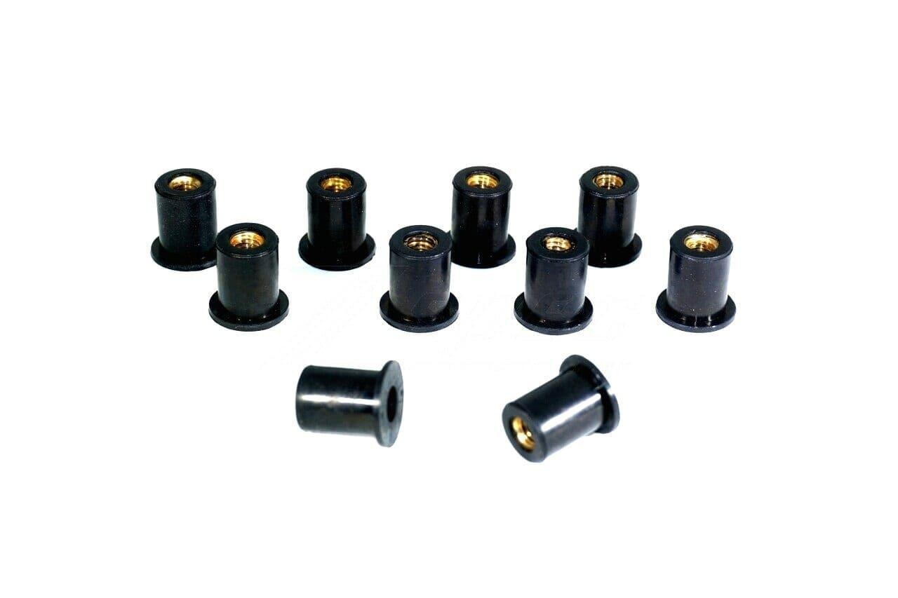 ZSPEC M6 Rubber-Composite Well Nuts for Body Kits and Flares, 10-Pack