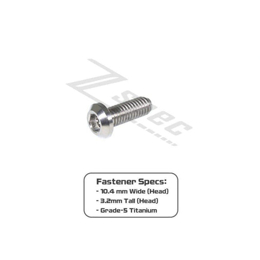 ZSPEC M6-1.0x16mm Dress Up Bolt® Fastener, Angled Head, Titanium Grade-5, Per Each