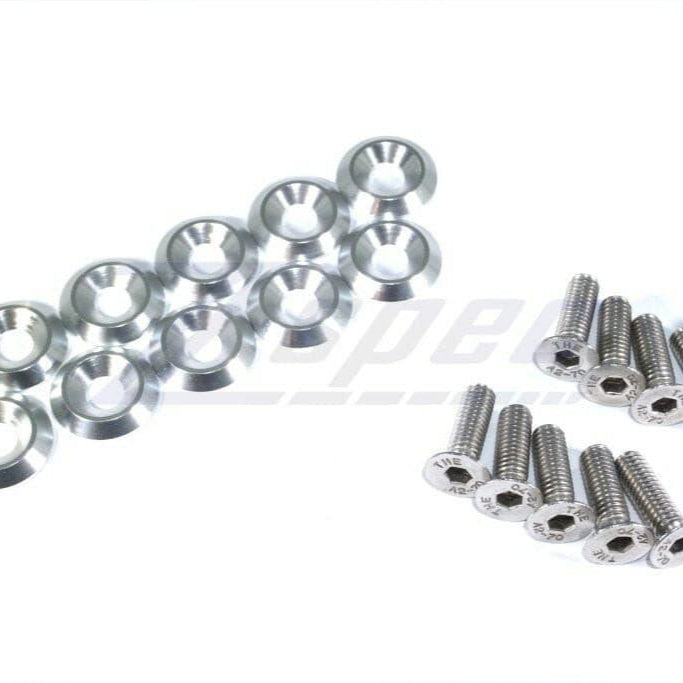 ZSPEC Metric Fender Fastener Kit, M6-1.0x20mm Fasteners, 10-Pack, Stainless & Billet