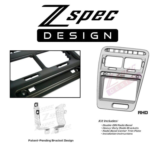 ZSPEC RHD Double-Din Radio Bezel w/Brackets for '90-99 Nissan Z32 300zx