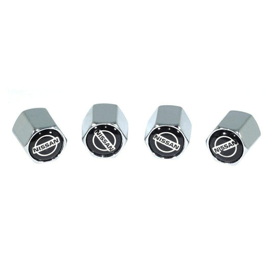 Chrome Valve Stem Tire Caps, Style: Nissan