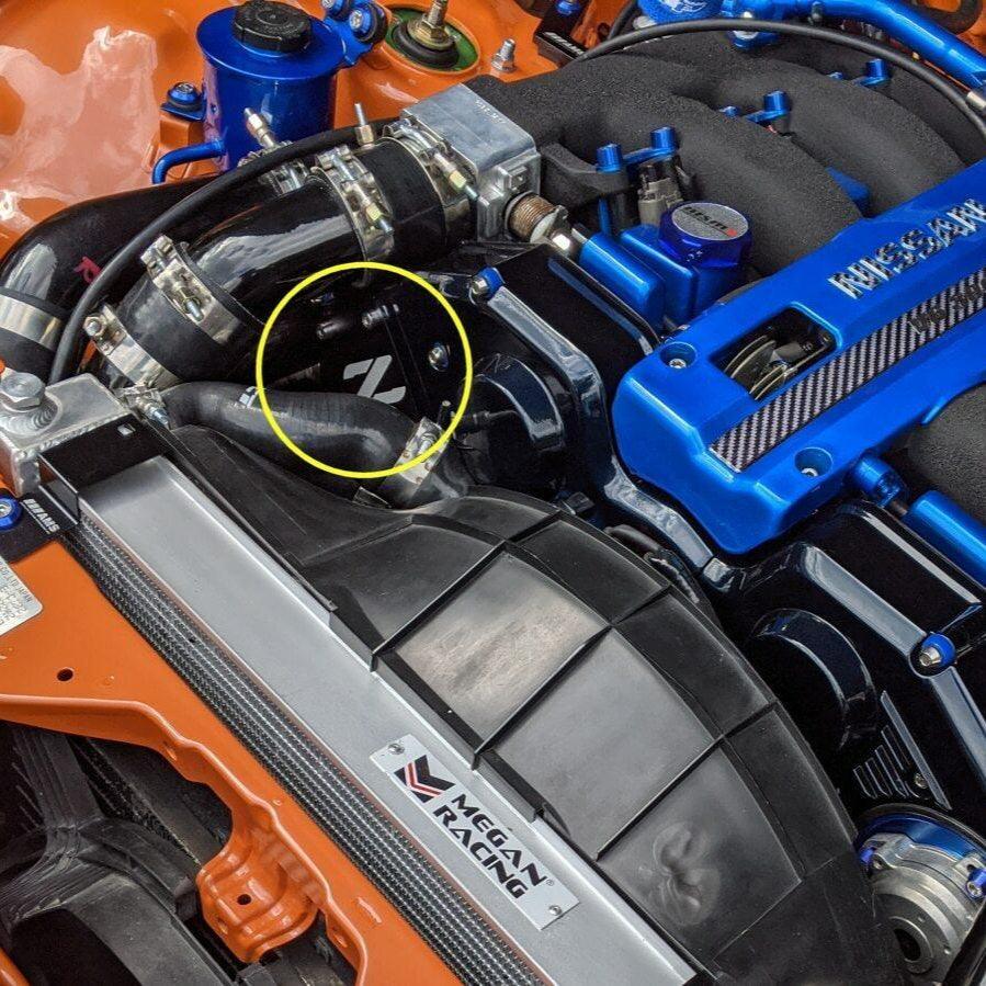 ZSPEC Blue PTU Holes Cover Plate for Z32 300zx, Billet