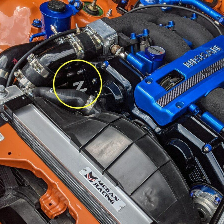 ZSPEC Black PTU Holes Cover Plate for Z32 300zx, Billet