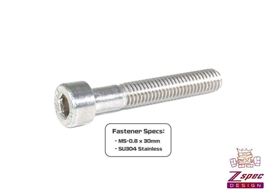 ZSPEC M5-0.8x30mm Fasteners, Socket-Cap SHSC,  SUS304 Stainless, 10-Pack